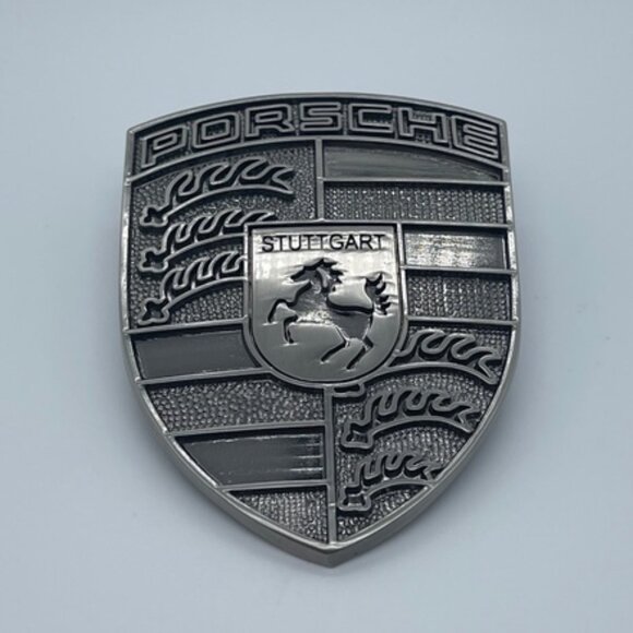 Other - NWT PORSCHE custom livery hood crest Vintage Burnt Steel Gray